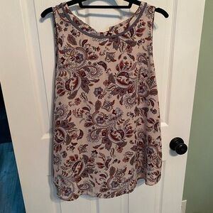 LOFT Paisley Print Sleeveless Blouse
